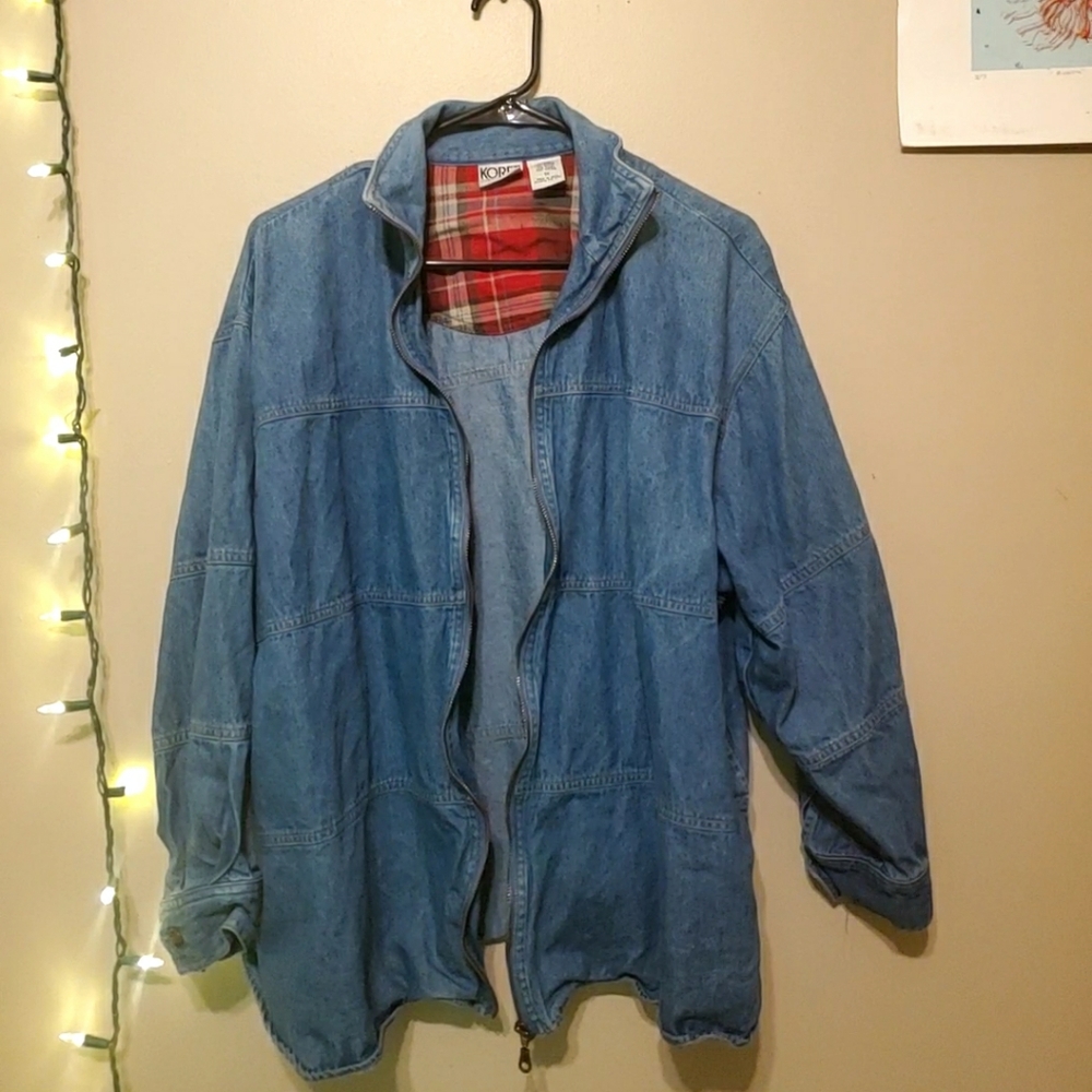 Tiered lightweight denim jacket